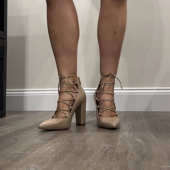 Lace-Up Saks Fifth Avenue Heels - Picture 2 of 5